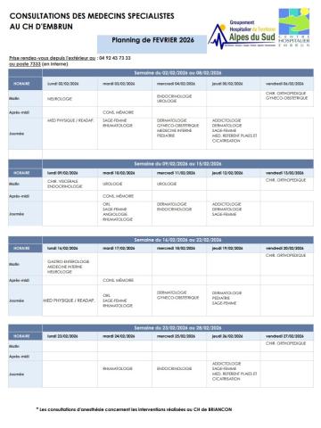 SPECIALISTES FEVRIER 26